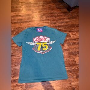 Superdry Men's Teal Fat 75 Crewneck Tshirt